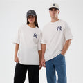 New York Yankees MLB Cap Graphic White Oversized T-Shirt-zelvios