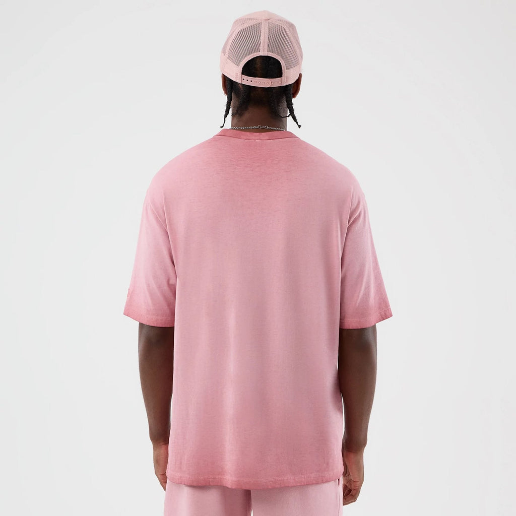 New York Yankees MLB Washed Logo Pastel Pink T-Shirt-zelvios