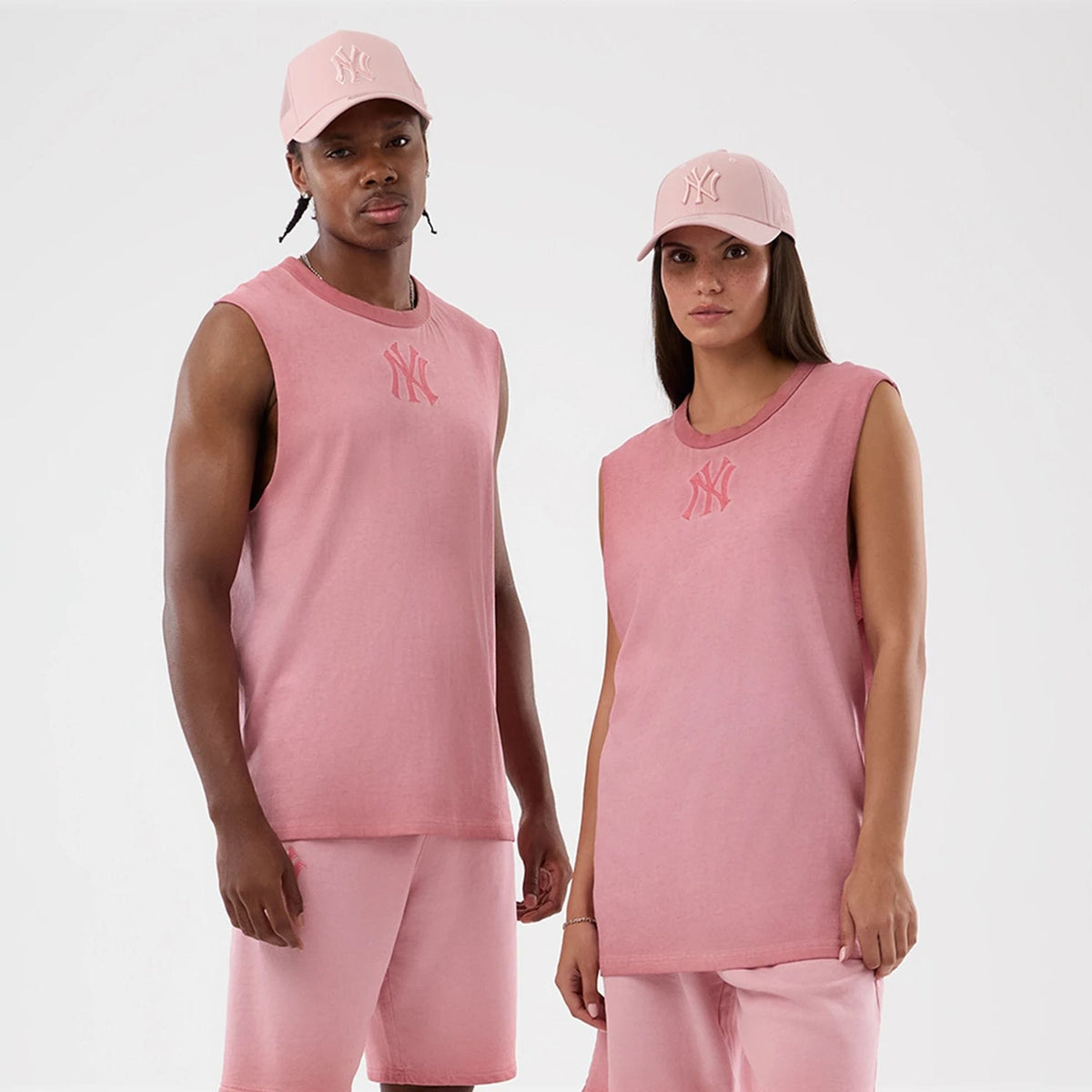 New York Yankees MLB Washed Logo Pastel Pink Vest-zelvios