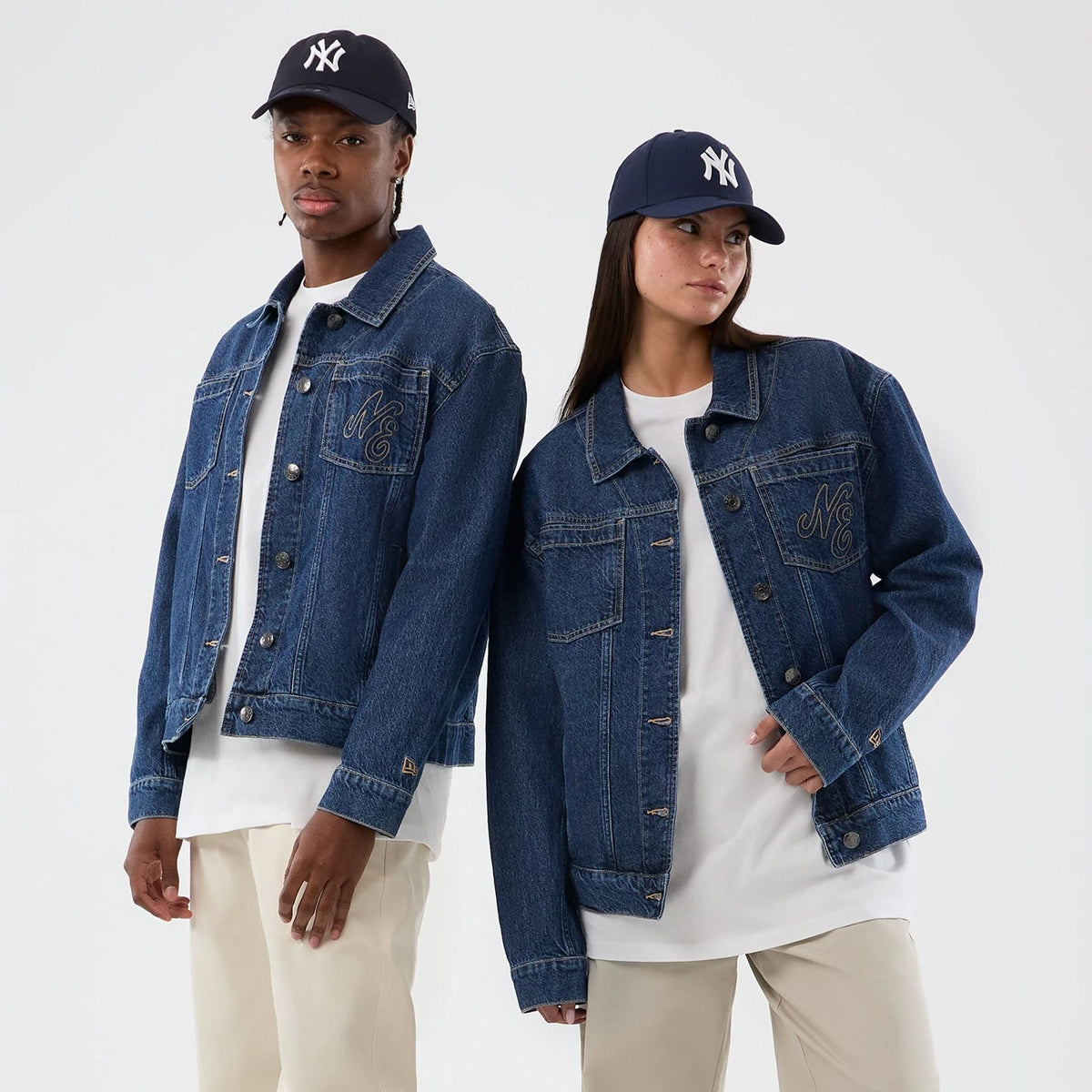 New Era Script Denim Dark Blue Jacket-zelvios