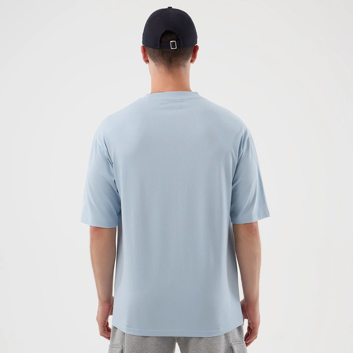 New York Yankees MLB Script Pastel Blue Oversized T-Shirt-zelvios