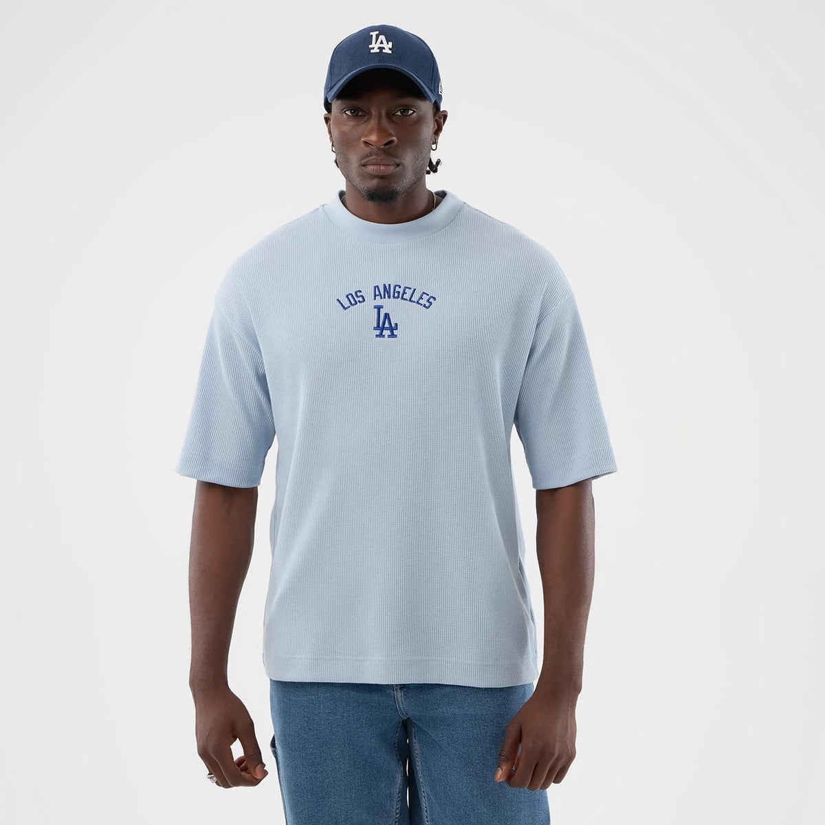 LA Dodgers MLB Waffle Pastel Blue T-Shirt-zelvios