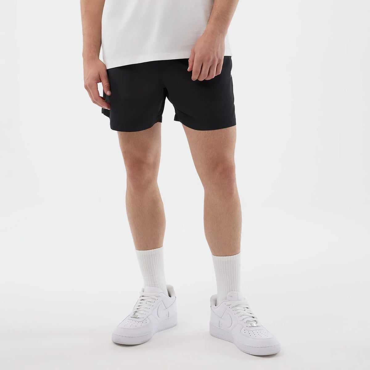 New Era Black Swimming Shorts-zelvios