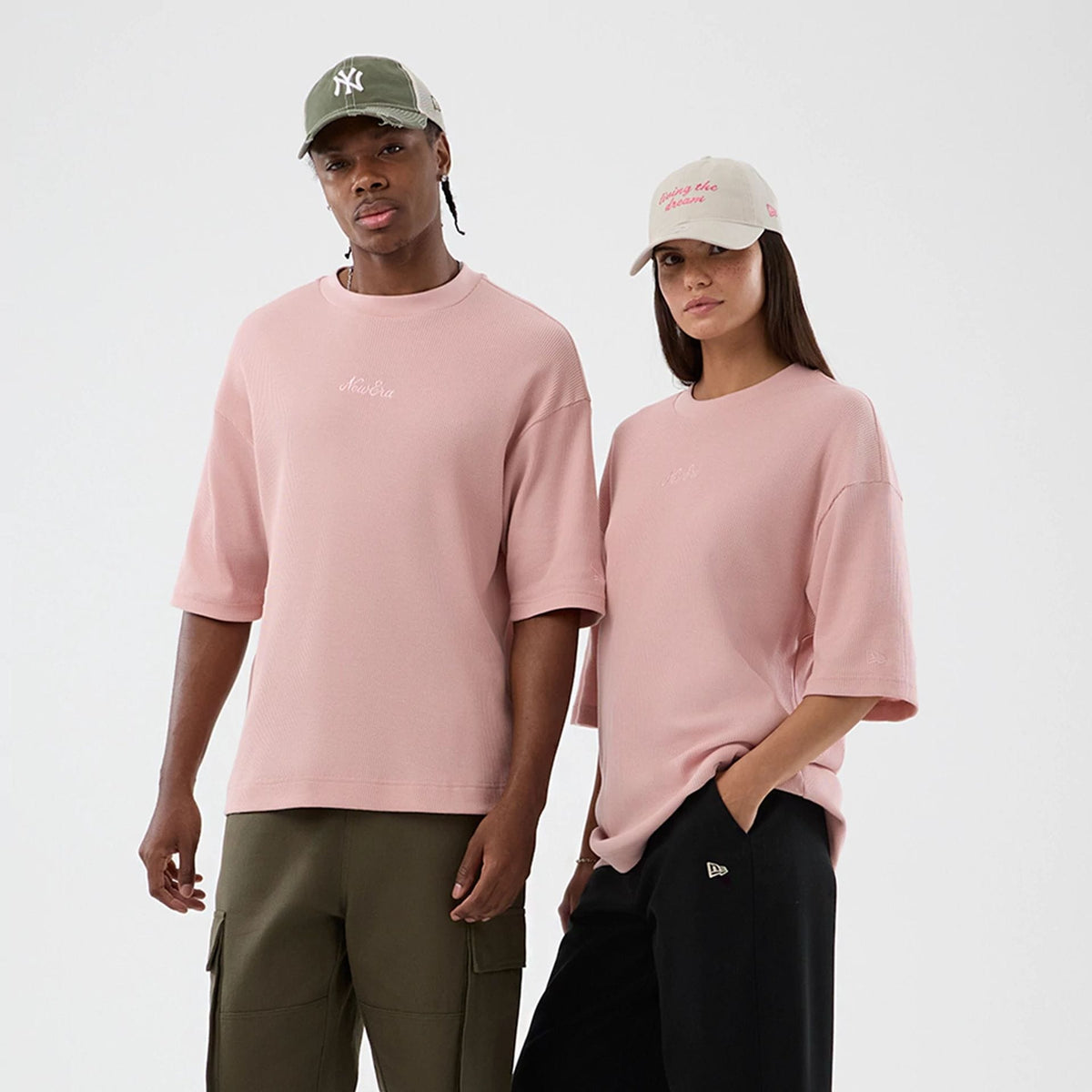 New Era Waffle Pastel Pink T-Shirt-zelvios