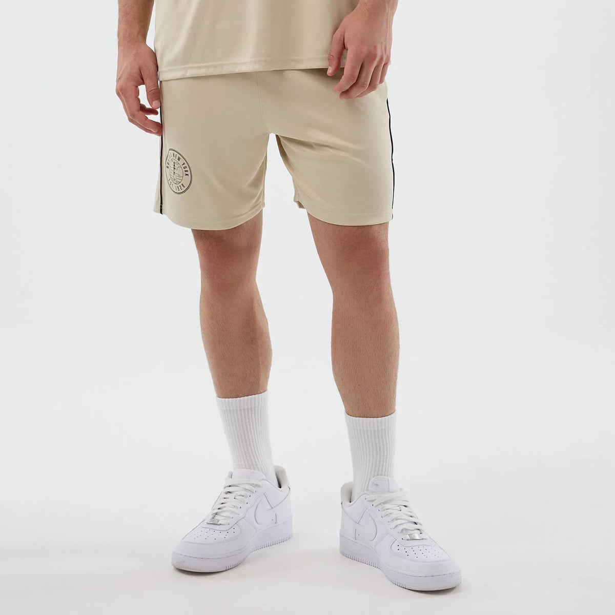 New Era Football Light Beige Shorts-zelvios