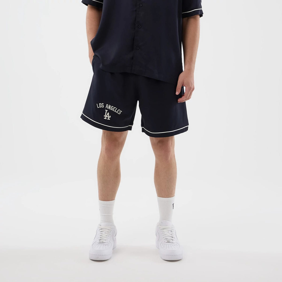 LA Dodgers MLB Woven Navy Shorts-zelvios