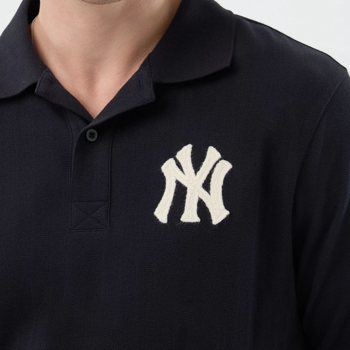 New York Yankees MLB Rib Navy Polo T-Shirt-zelvios