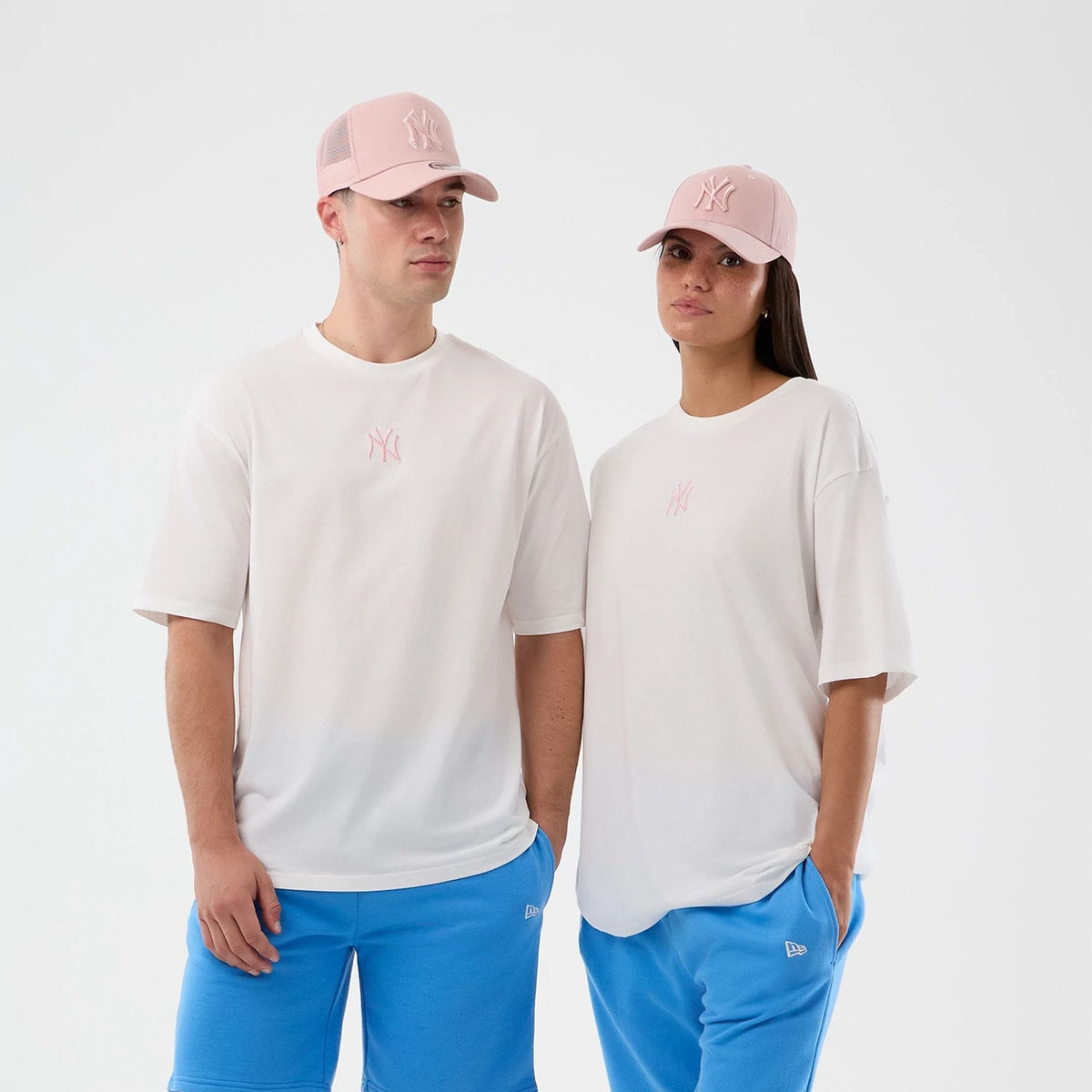 New York Yankees MLB League Essential White Oversized T-Shirt-zelvios