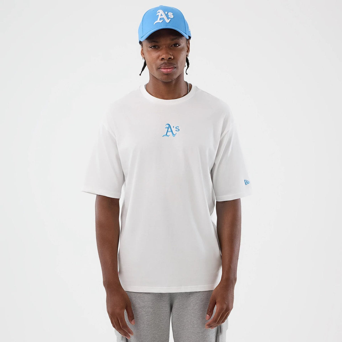 Athletics MLB League Essential White Oversized T-Shirt-zelvios