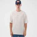 New Era Slub Open White Oversized T-Shirt-zelvios