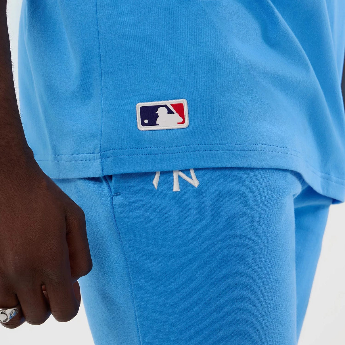 New York Yankees MLB League Essential Pastel Blue Oversized T-Shirt-zelvios