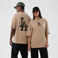 LA Dodgers MLB Infill Light Beige Oversized T-Shirt-zelvios
