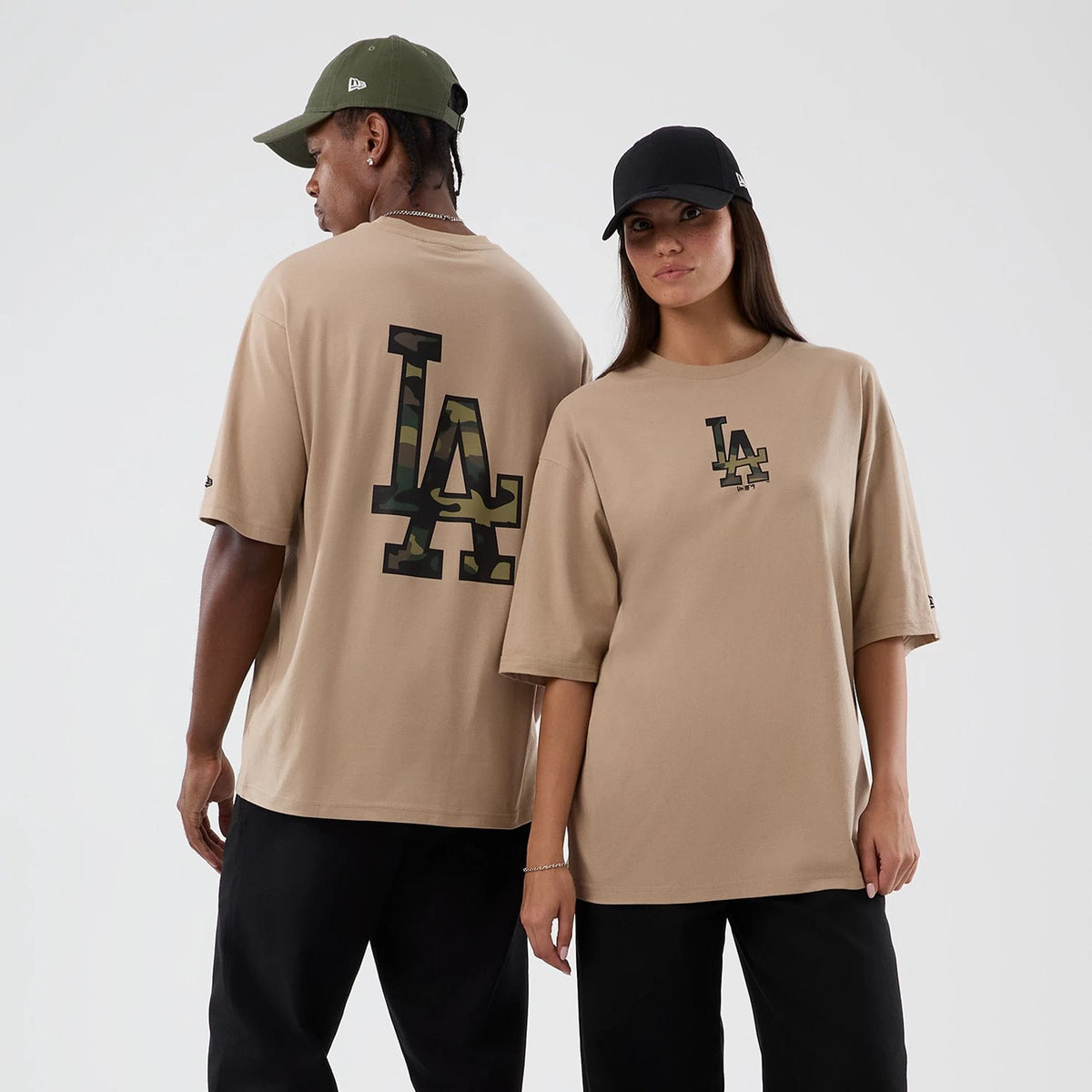 LA Dodgers MLB Infill Light Beige Oversized T-Shirt-zelvios