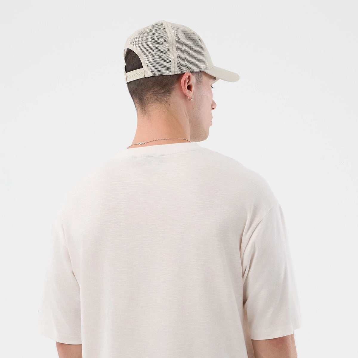 New York Yankees MLB Slub Open White Oversized T-Shirt-zelvios