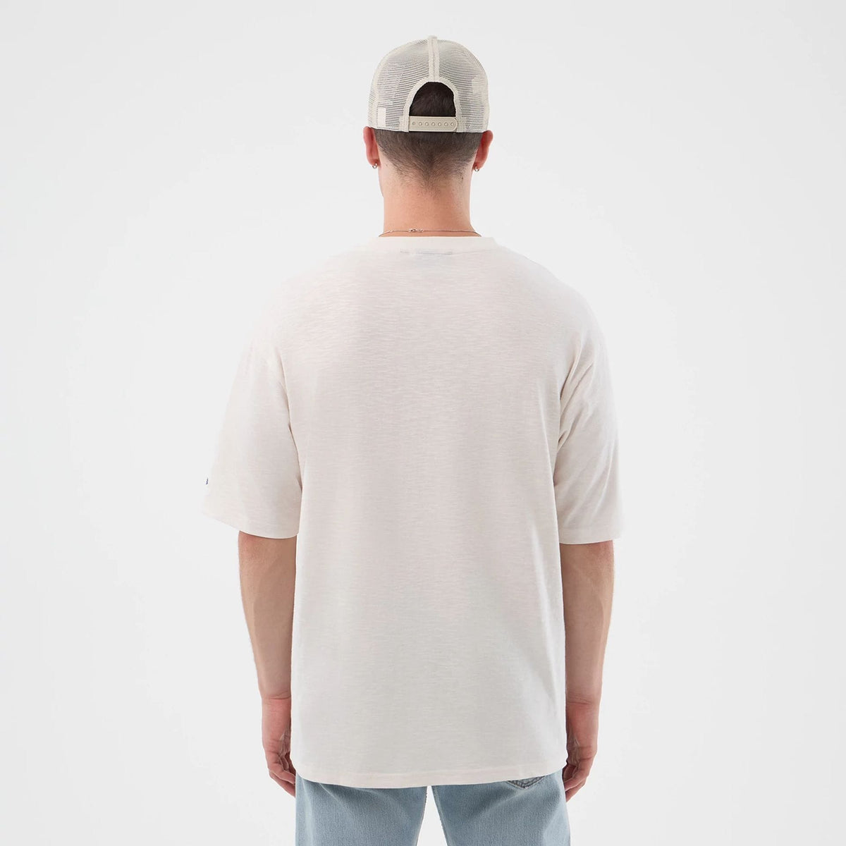 New York Yankees MLB Slub Open White Oversized T-Shirt-zelvios