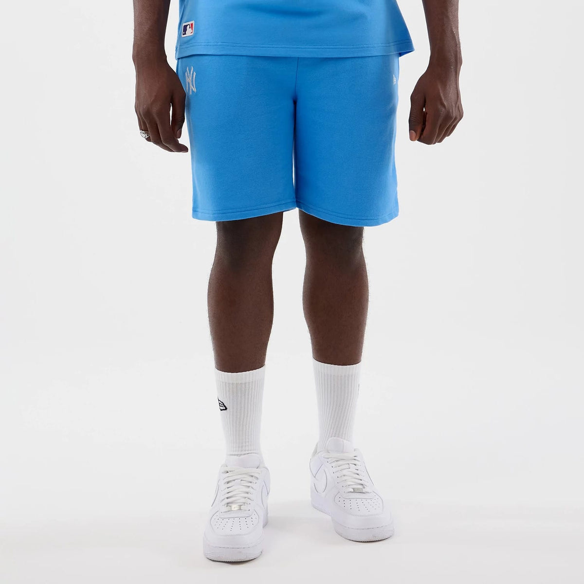 New York Yankees MLB League Essential Pastel Blue Shorts-zelvios