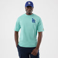 LA Dodgers MLB Floral Pastel Green Oversized T-Shirt-zelvios
