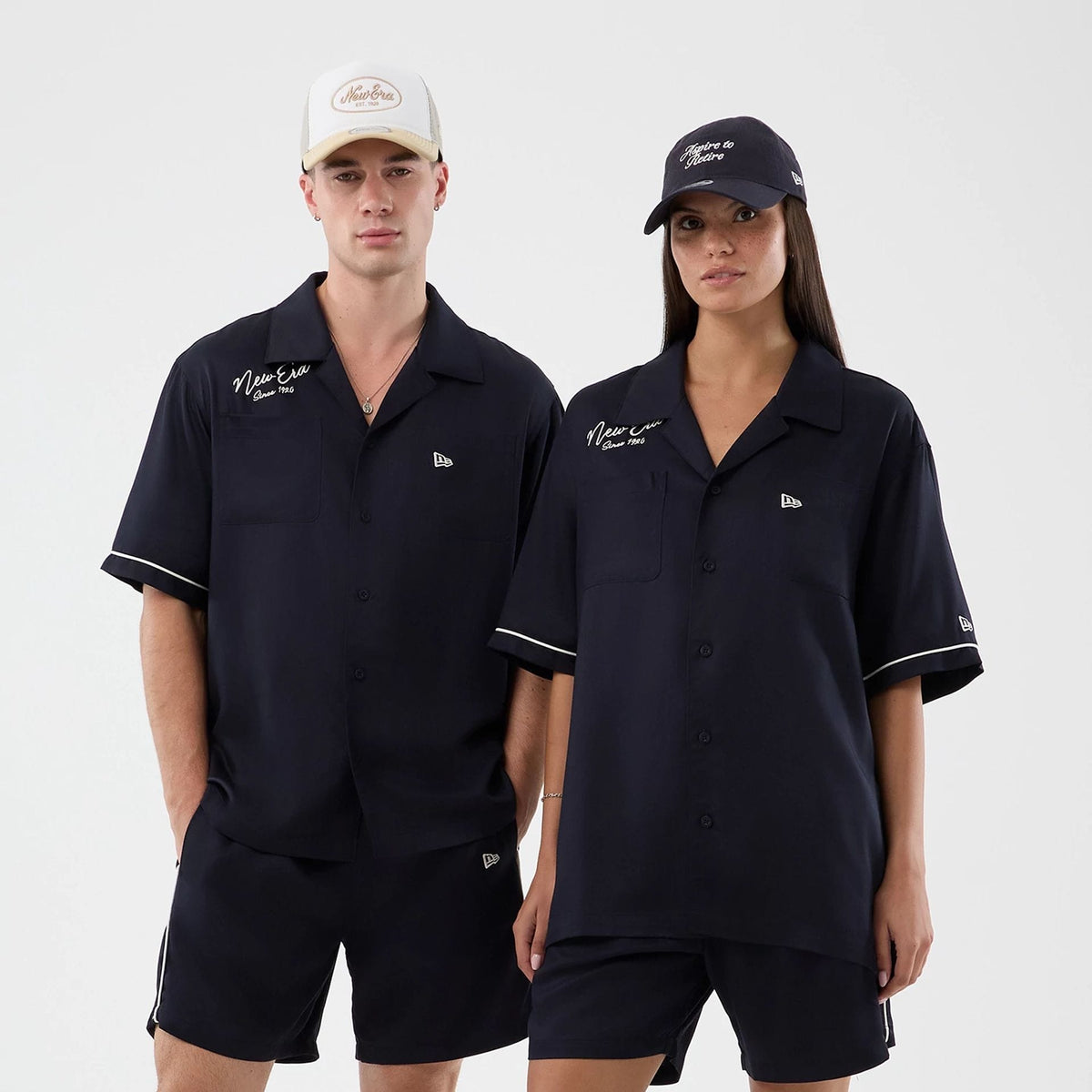 New Era Graphic Revere Navy Short Sleeve Shirt-zelvios