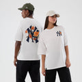 New York Yankees MLB Floral White Oversized T-Shirt-zelvios