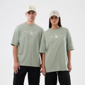 LA Dodgers MLB Script Pastel Green Oversized T-Shirt-zelvios