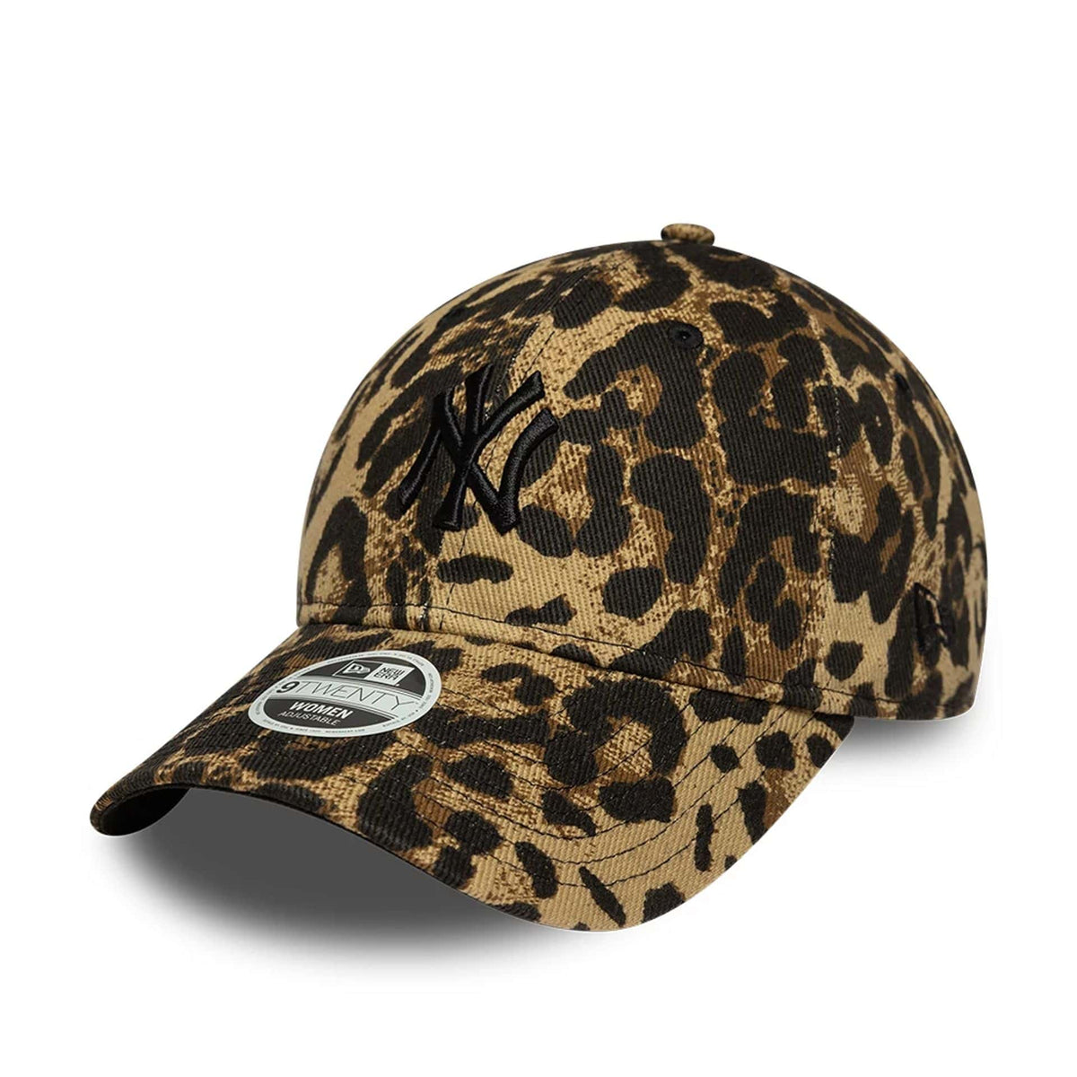 New York Yankees Womens MLB Leopard Dark Brown 9TWENTY Adjustable Cap-zelvios