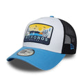 New Era Location Pastel Blue 9FORTY A-Frame Trucker Adjustable Cap-zelvios