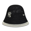 New York Yankees Womens MLB Knitted Black Explorer Bucket Hat-zelvios