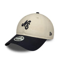 Womens New Era Linen Navy 9TWENTY Adjustable Cap-zelvios
