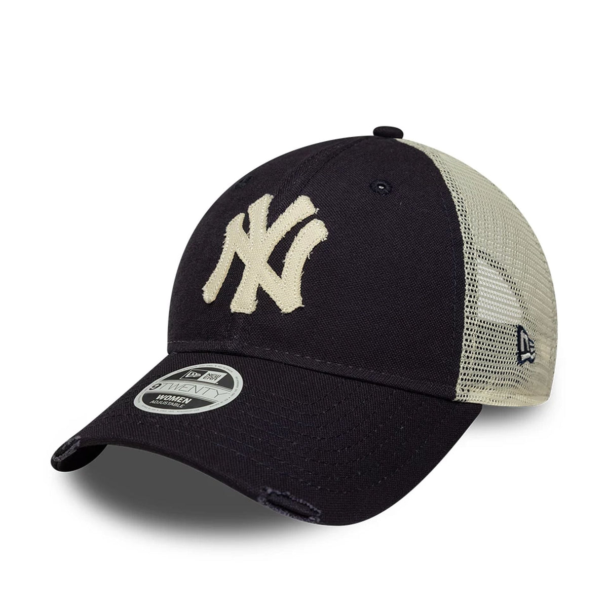 New York Yankees Womens MLB Navy 9TWENTY Trucker Adjustable Cap-zelvios