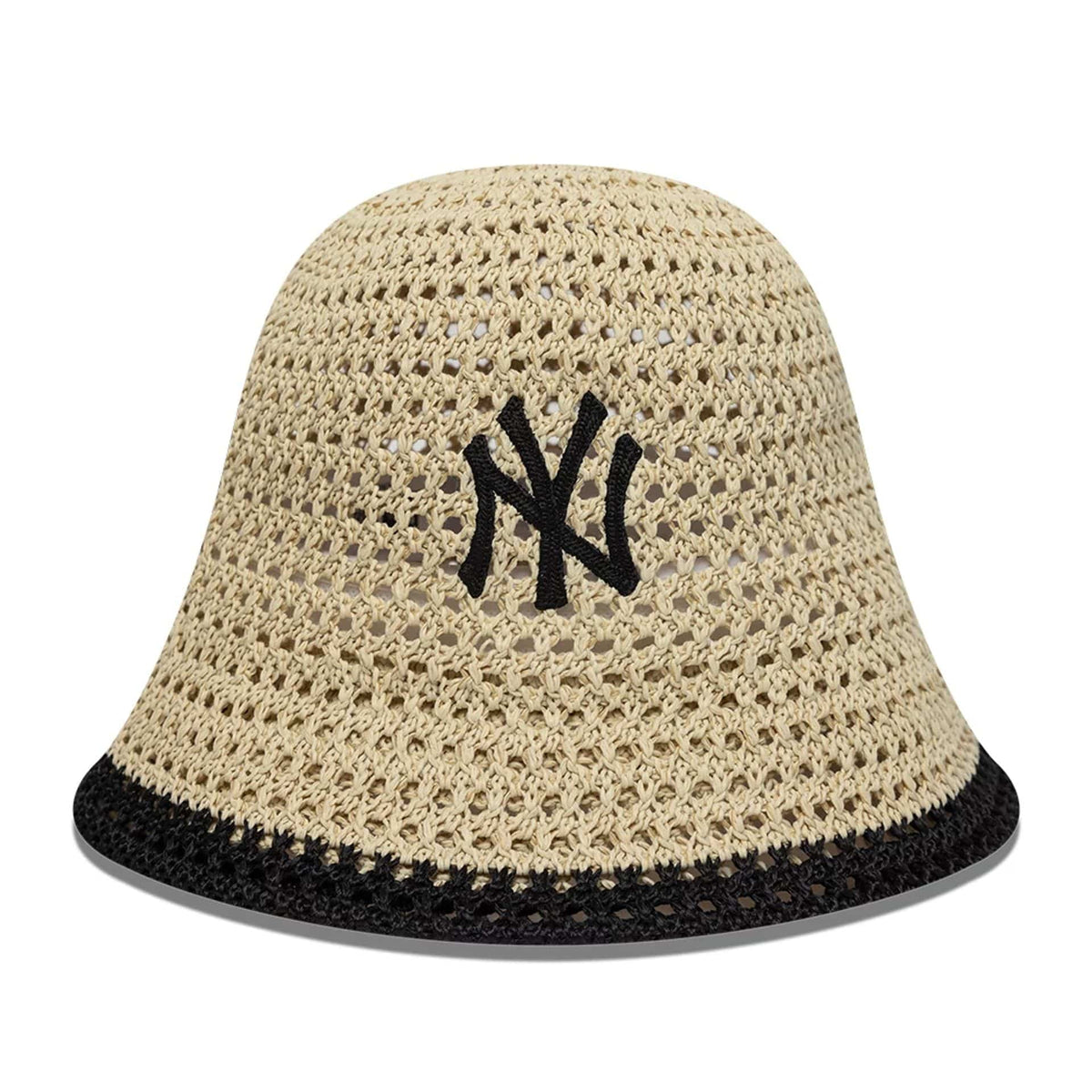 New York Yankees Womens MLB Knitted Light Beige Explorer Bucket Hat-zelvios