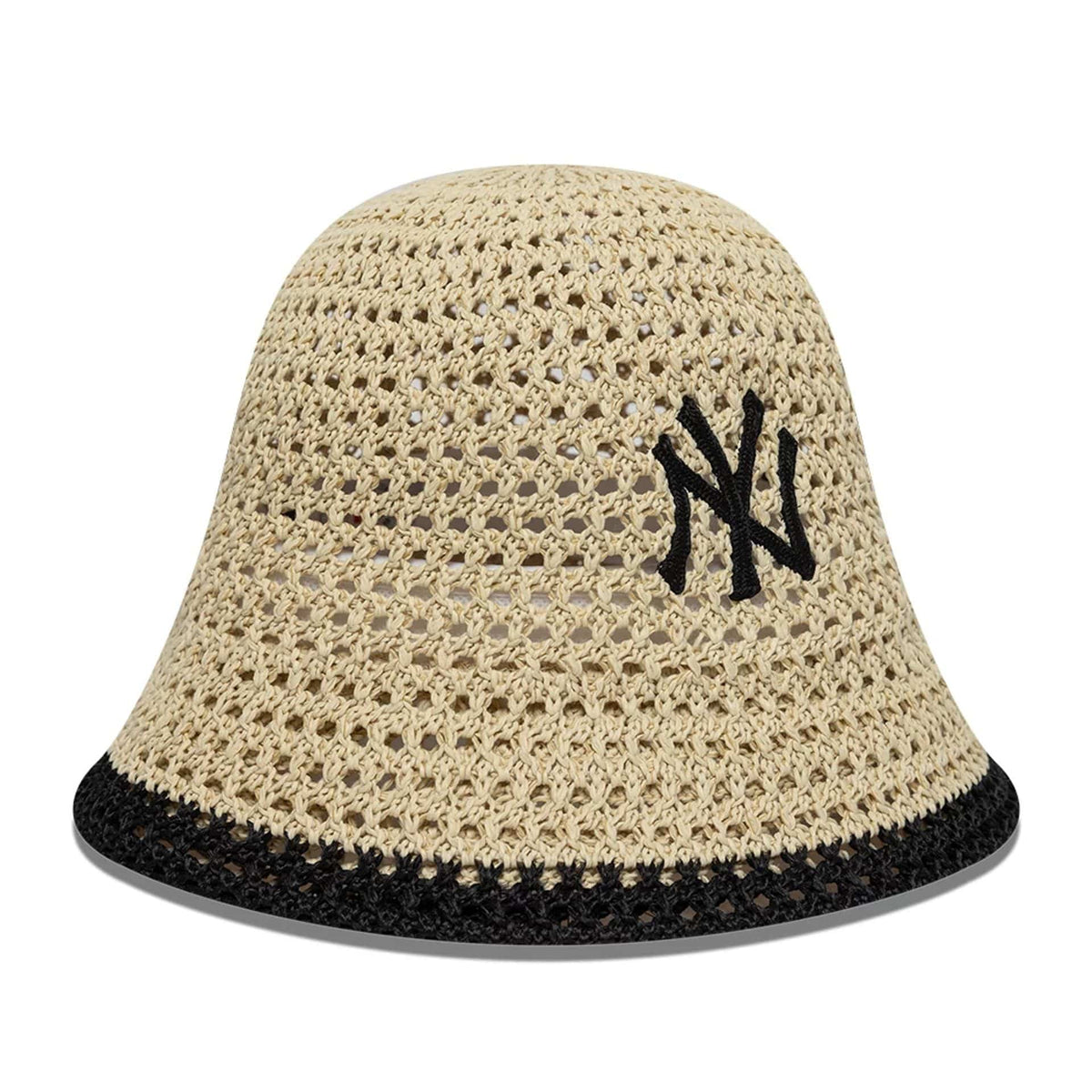 New York Yankees Womens MLB Knitted Light Beige Explorer Bucket Hat-zelvios