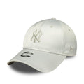 New York Yankees Womens MLB Satin Bow Back Grey 9FORTY Adjustable Cap-zelvios