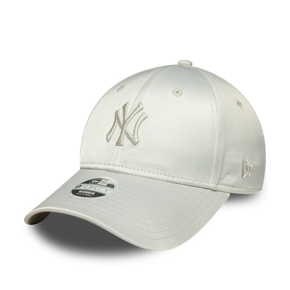 New York Yankees Womens MLB Satin Bow Back Grey 9FORTY Adjustable Cap-zelvios