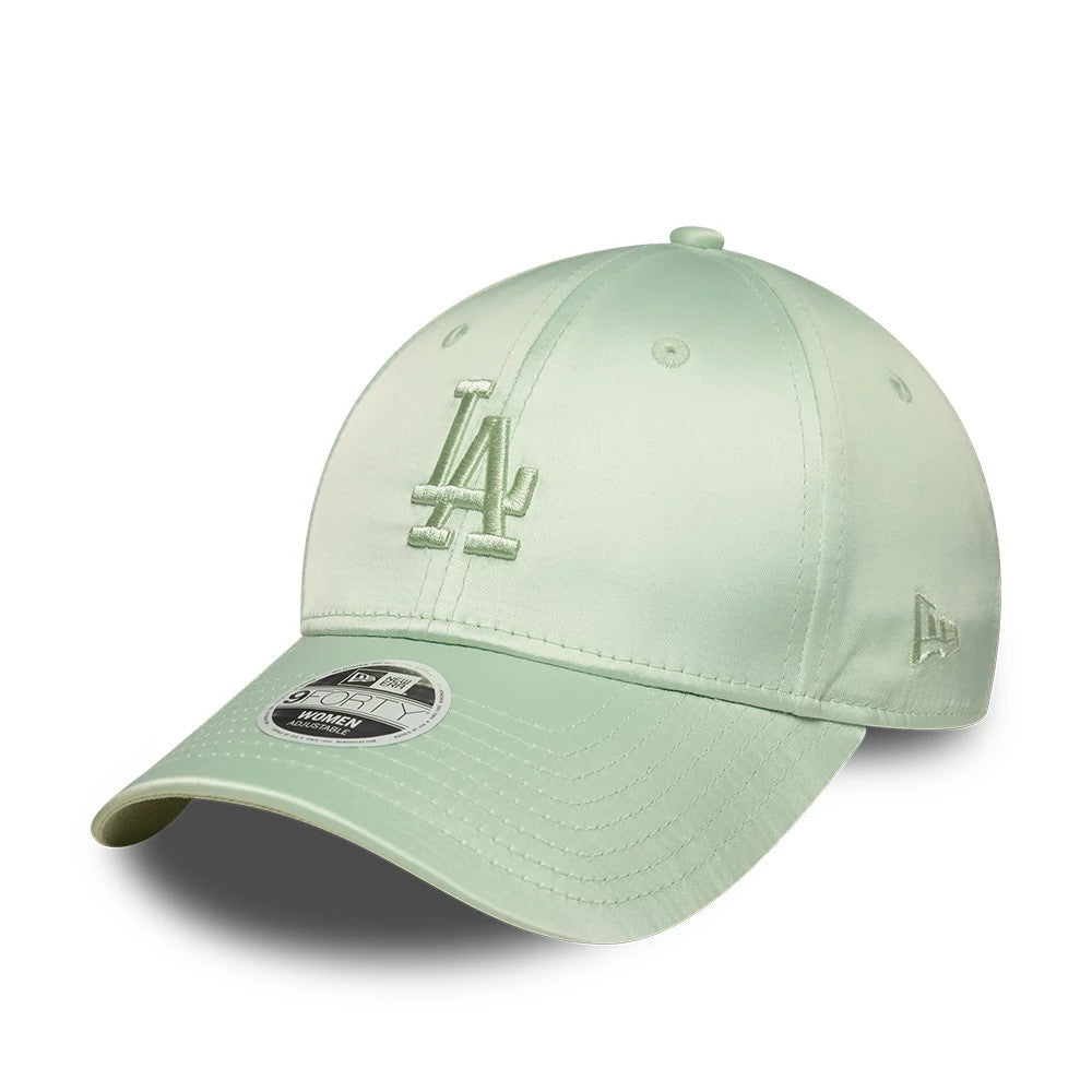 LA Dodgers Womens MLB Satin Bow Back Pastel Green 9FORTY Adjustable Cap-zelvios