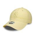 New York Yankees Womens MLB Seersucker Pastel Yellow 9TWENTY Adjustable Cap-zelvios