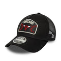 Chicago Bulls NBA Black 9FORTY M-Crown A-Frame Trucker Adjustable Cap-zelvios
