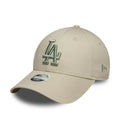 LA Dodgers Womens MLB League Essential Light Beige 9FORTY Adjustable Cap-zelvios