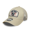 New York Yankees MLB Patch Cream 9FORTY M-Crown A-Frame Trucker Adjustable Cap-zelvios