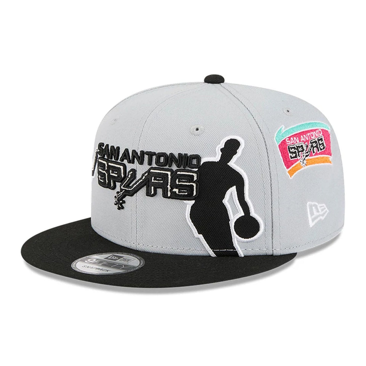 Spurs NBA Hardwood Classic ASG Grey 9FIFTY Snapback Adjustable Cap-zelvios