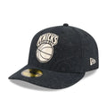 New York Knicks NBA Brushed Cotton Black 59FIFTY Fitted Cap-zelvios