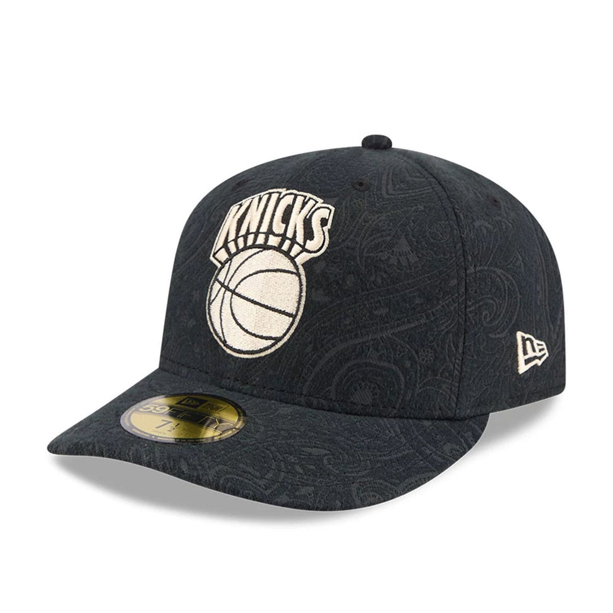 New York Knicks NBA Brushed Cotton Black 59FIFTY Fitted Cap-zelvios