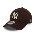 New York Yankees MLB Merino Wool Dark Brown 9TWENTY Adjustable Cap-zelvios