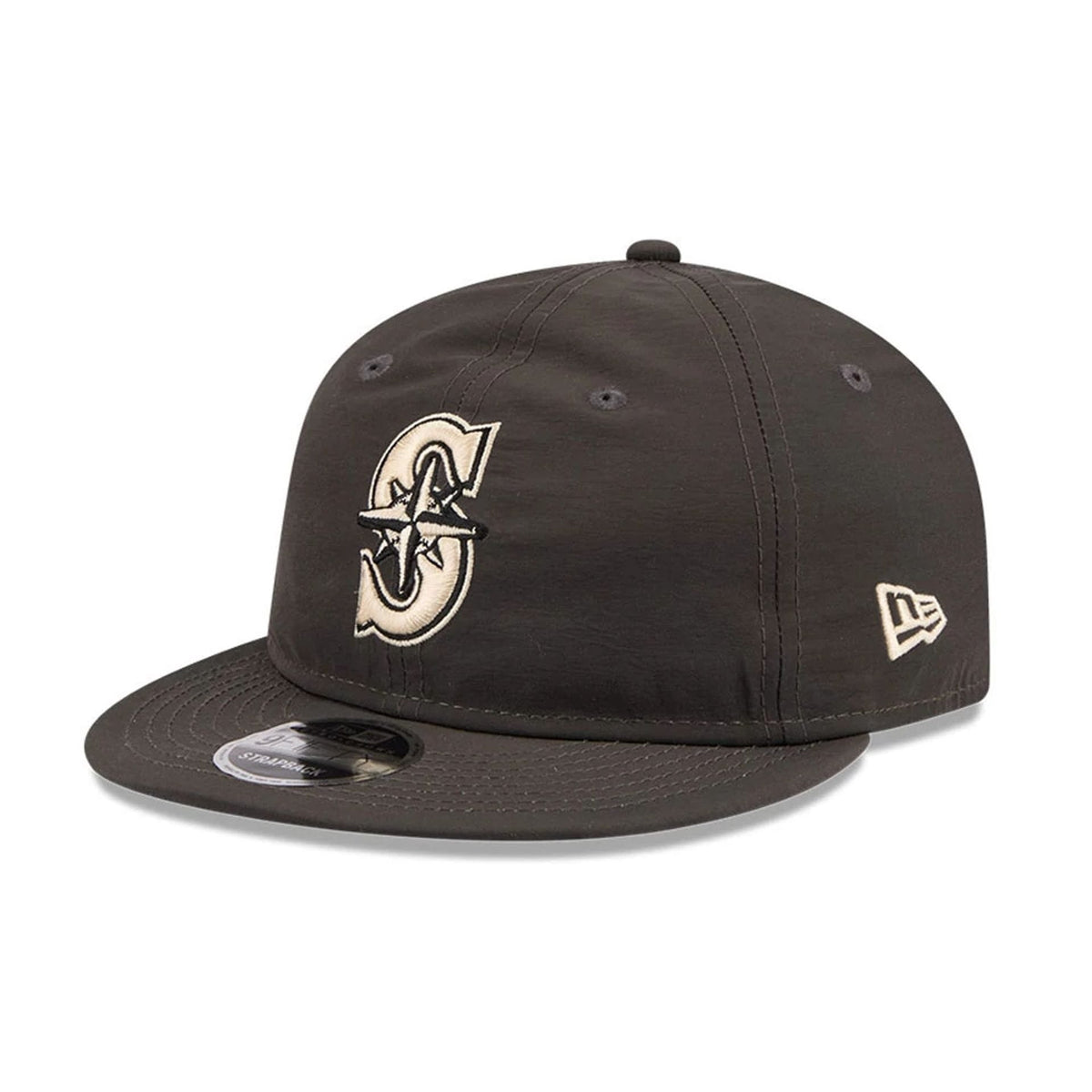 Seattle Mariners MLB Nylon Black Retro Crown 9FIFTY Adjustable Cap-zelvios