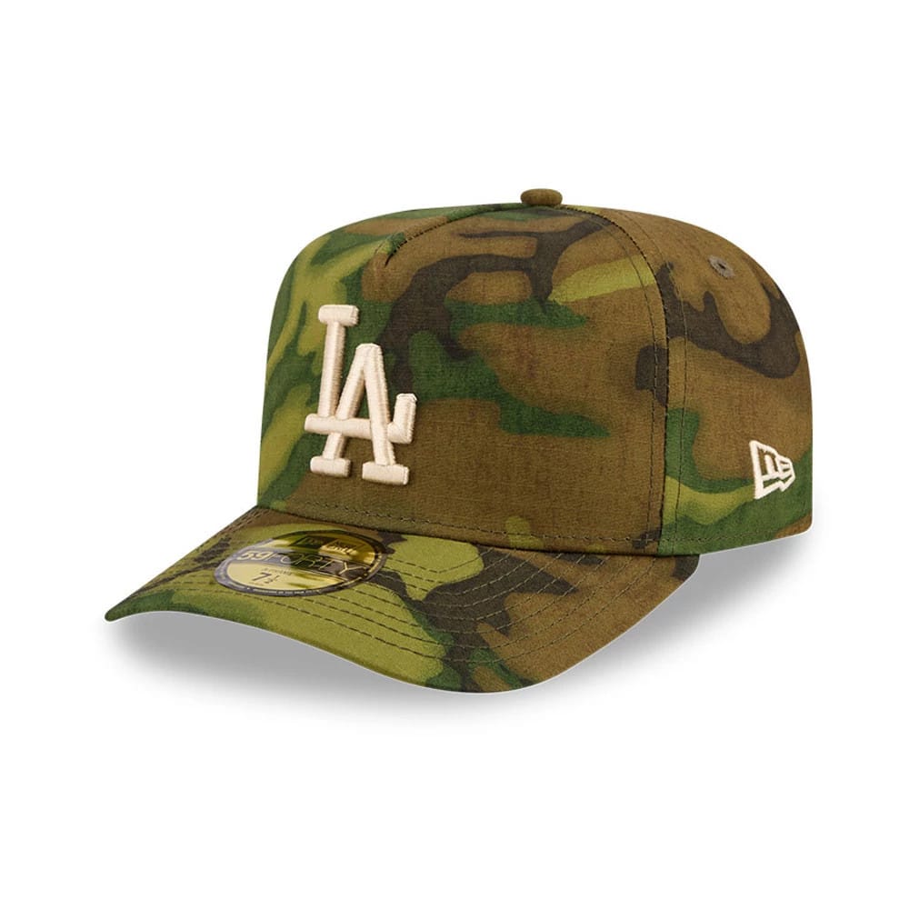 LA Dodgers MLB Ripstop Camo 59FORTY A-Frame Fitted Cap-zelvios