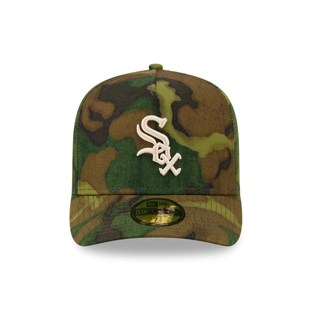 Chicago White Sox MLB Ripstop Camo 59FORTY A-Frame Fitted Cap-zelvios