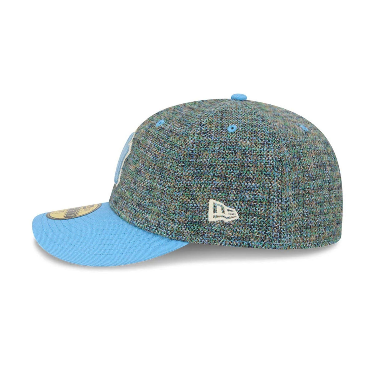 New York Yankees MLB Tweedy Cotton Pastel Blue 59FIFTY Fitted Cap-zelvios