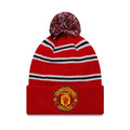 Manchester United FC Infant Stripe Red Cuff knit Beanie Hat-zelvios
