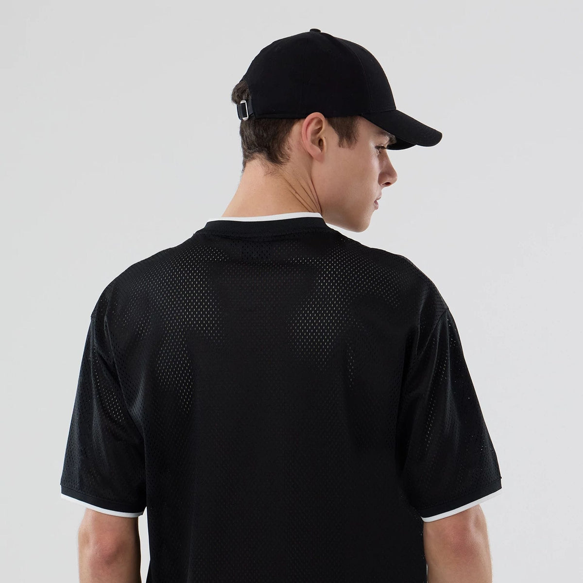 Brooklyn Nets NBA Mesh Black Oversized T-Shirt-zelvios