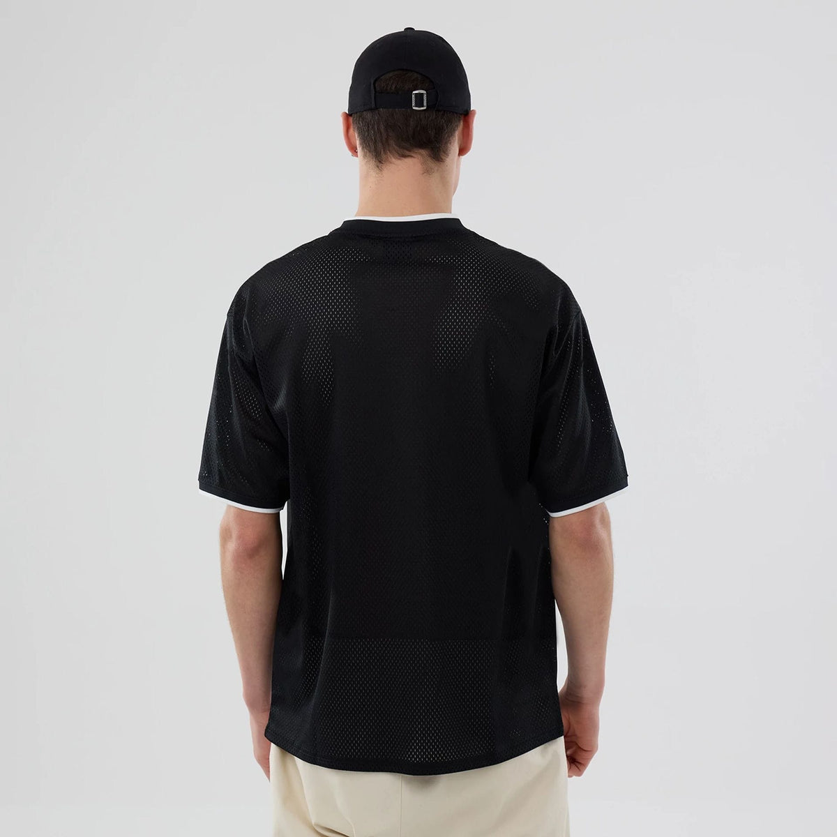 Brooklyn Nets NBA Mesh Black Oversized T-Shirt-zelvios
