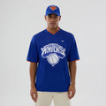 New York Knicks NBA Mesh Blue Oversized T-Shirt-zelvios